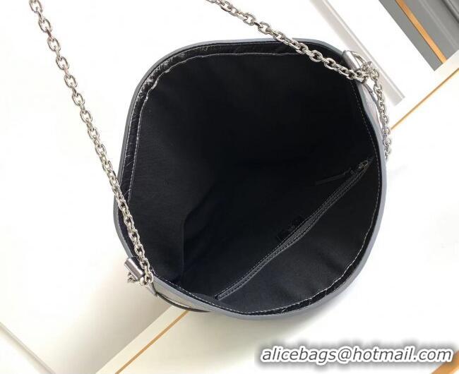 Most Popular Givenchy Medium Voyou Chain Bag in Laminated Leather 2503 Silver Grey 2024