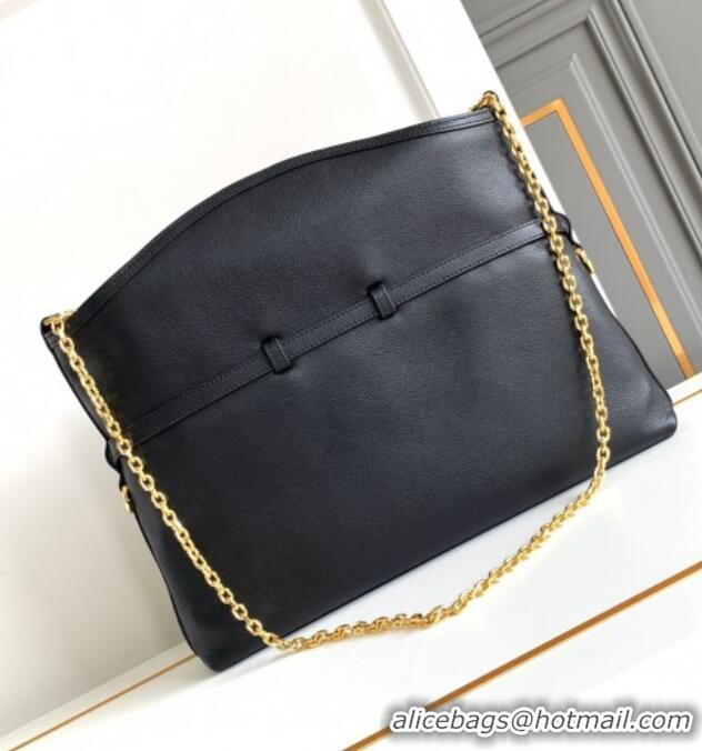 Market Sells Givenchy Medium Voyou Chain Bag in Tumbled Calfskin Leather 2503 Black/Gold 2024