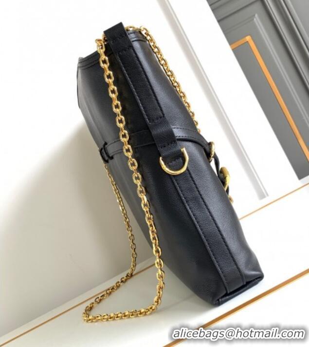 Market Sells Givenchy Medium Voyou Chain Bag in Tumbled Calfskin Leather 2503 Black/Gold 2024