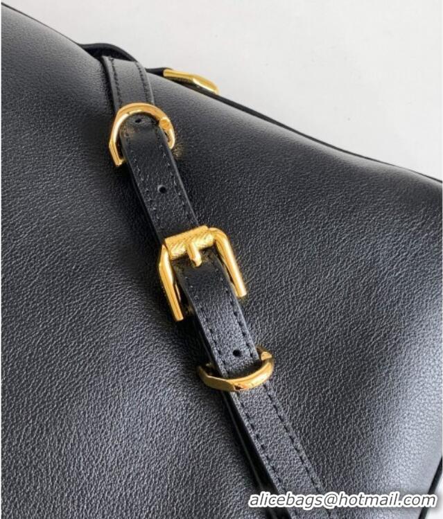 Market Sells Givenchy Medium Voyou Chain Bag in Tumbled Calfskin Leather 2503 Black/Gold 2024