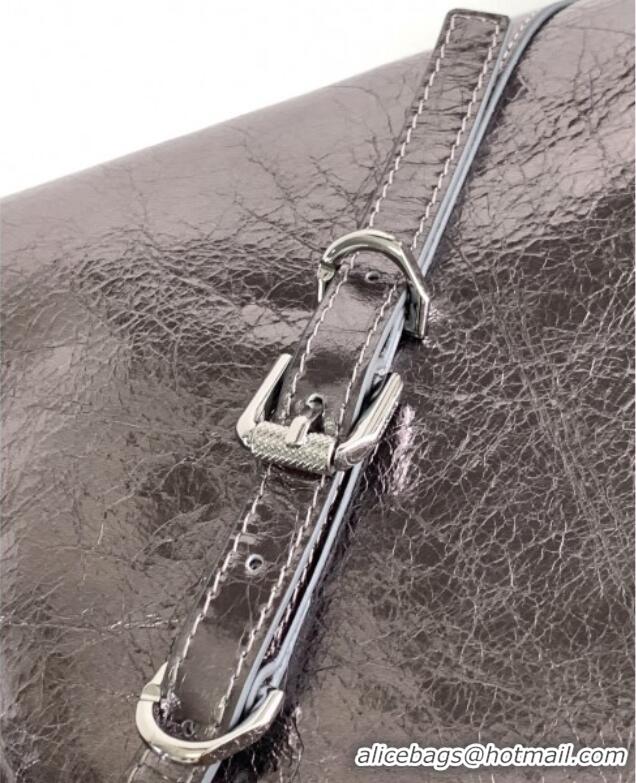 Discount Givenchy Medium Voyou Shoulder Bag in Laminated Leather 2503 Silver Grey 2024