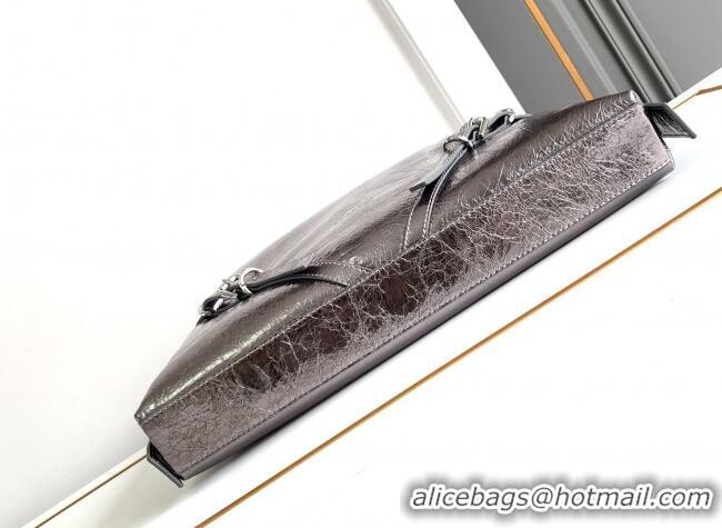 Discount Givenchy Medium Voyou Shoulder Bag in Laminated Leather 2503 Silver Grey 2024