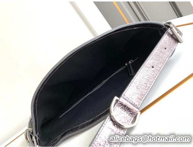 Discount Givenchy Medium Voyou Shoulder Bag in Laminated Leather 2503 Silver Grey 2024