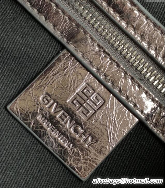 Discount Givenchy Medium Voyou Shoulder Bag in Laminated Leather 2503 Silver Grey 2024