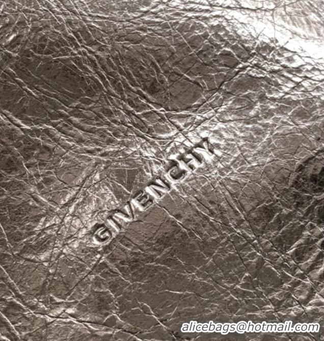 Discount Givenchy Medium Voyou Shoulder Bag in Laminated Leather 2503 Silver Grey 2024
