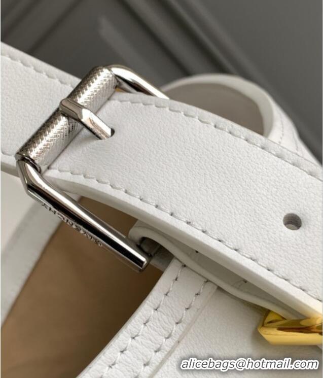 Well Crafted Givenchy Medium Voyou Shoulder Bag in Tumbled Buffalo Leather 2503 White 2024