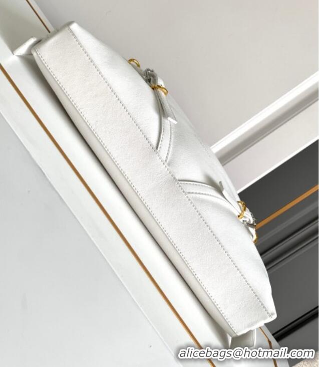 Well Crafted Givenchy Medium Voyou Shoulder Bag in Tumbled Buffalo Leather 2503 White 2024