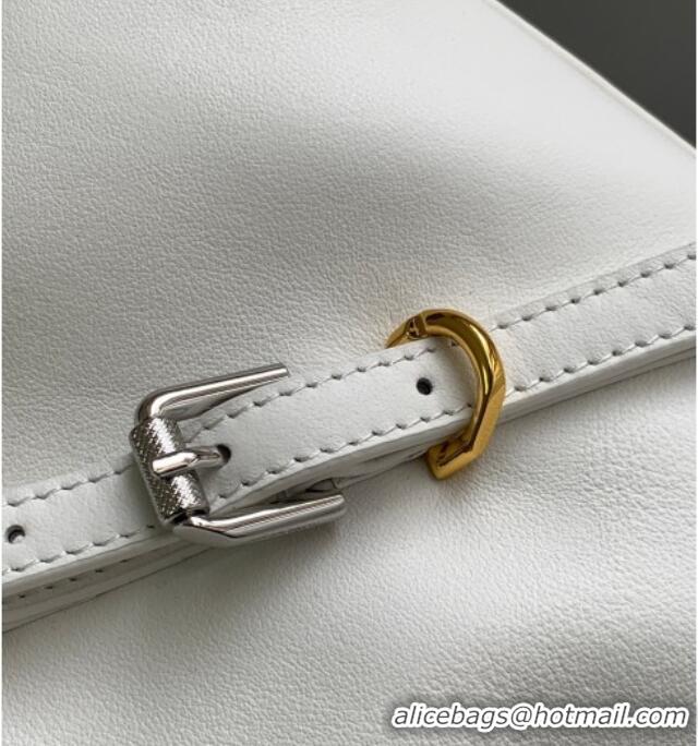 Well Crafted Givenchy Medium Voyou Shoulder Bag in Tumbled Buffalo Leather 2503 White 2024