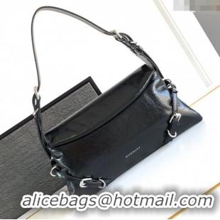 Best Quality Givenchy Small P'tit Voyou bag in patent leather 8013 Black 2025