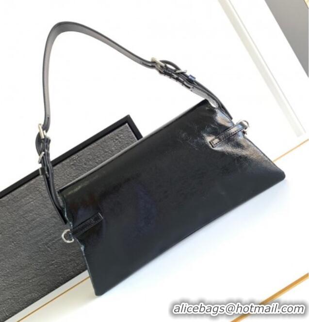 Best Quality Givenchy Small P'tit Voyou bag in patent leather 8013 Black 2025