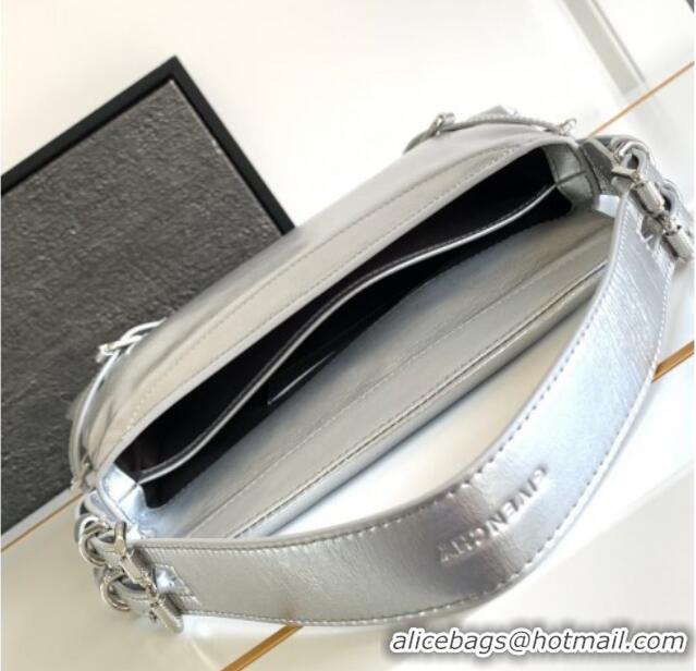 Famous Brand Givenchy Small P'tit Voyou bag in patent leather 8013 Silver 2025