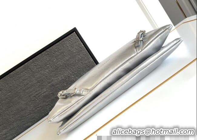 Famous Brand Givenchy Small P'tit Voyou bag in patent leather 8013 Silver 2025