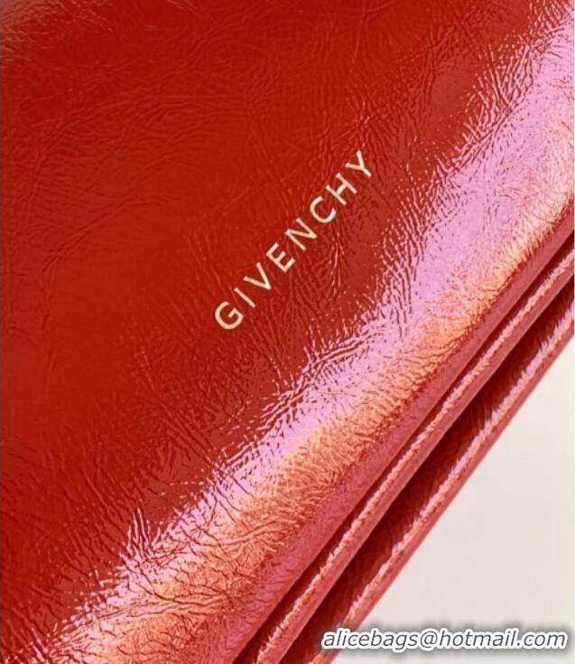 Market Sells Givenchy Small P'tit Voyou bag in patent leather 8013 Vermillon Red 2025