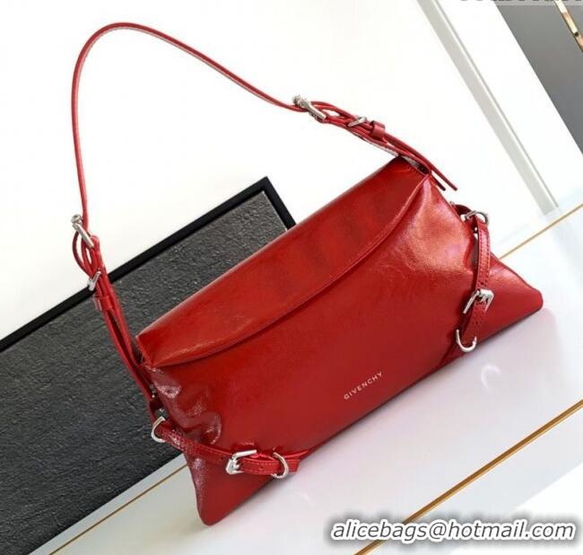 Market Sells Givenchy Small P'tit Voyou bag in patent leather 8013 Vermillon Red 2025