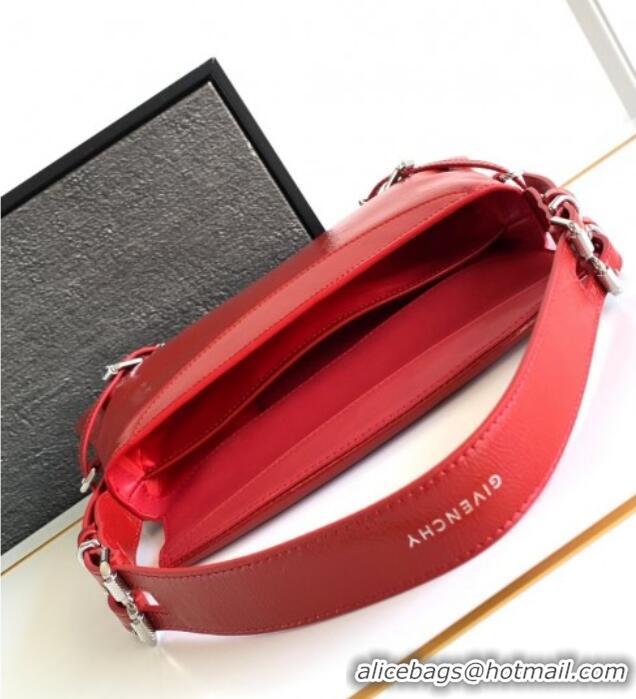 Market Sells Givenchy Small P'tit Voyou bag in patent leather 8013 Vermillon Red 2025