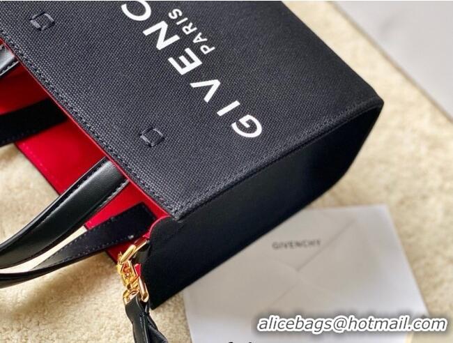 Top Quality Givenchy Mini G-Tote shopping bag in canvas 8016 Black/Red 2025