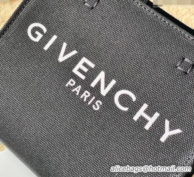 Top Quality Givenchy Mini G-Tote shopping bag in canvas 8016 Black/Red 2025