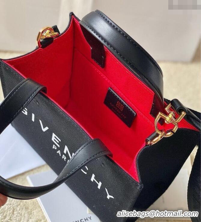 Top Quality Givenchy Mini G-Tote shopping bag in canvas 8016 Black/Red 2025