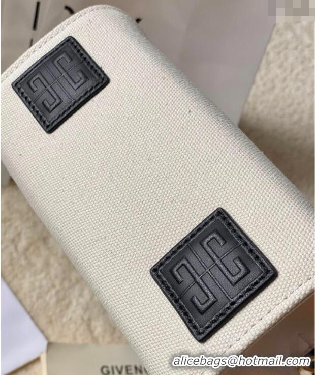 Top Grade Givenchy Mini G-Tote shopping bag in canvas 8016 Beige/Black 2025
