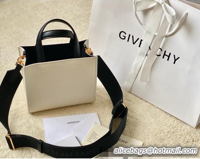 Top Grade Givenchy Mini G-Tote shopping bag in canvas 8016 Beige/Black 2025