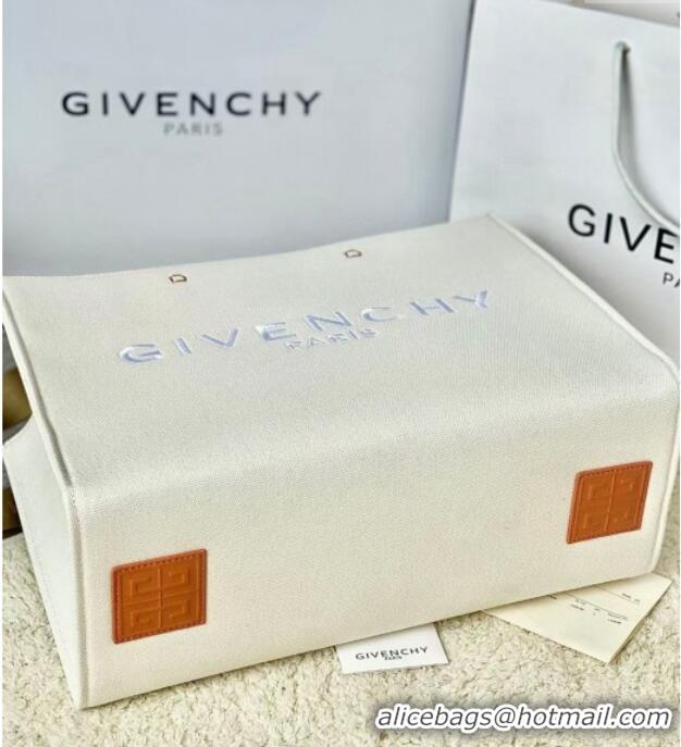 Shop Grade Givenchy Medium G-Tote shopping bag in canvas 8017 Beige/Brown 2025