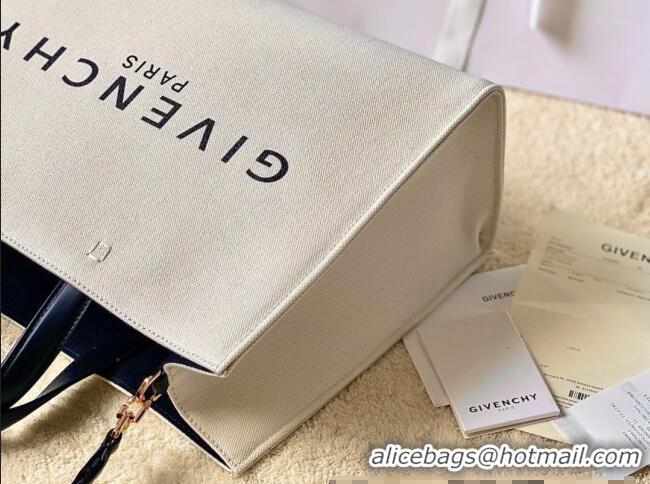 Best Quality Givenchy Medium G-Tote shopping bag in canvas 8017 Beige/Black 2025