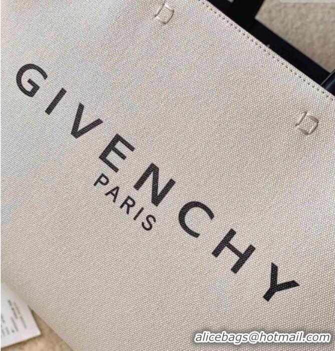 Best Quality Givenchy Medium G-Tote shopping bag in canvas 8017 Beige/Black 2025