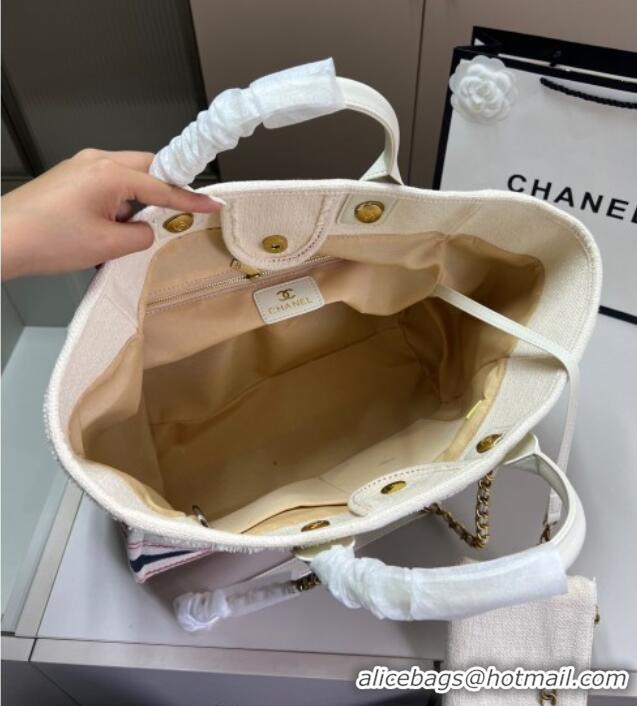 Market Sells Chanel Deauville Large Shopping Bag 0723 Navy Blue 2025
