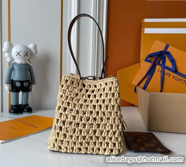 New Design Louis Vuitton All In BB Bucket Bag in Raffia Straw 0723 Beige 2025