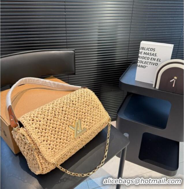 Good Quality Louis Vuitton Twist West Bag in Raffia Straw M25030 2025