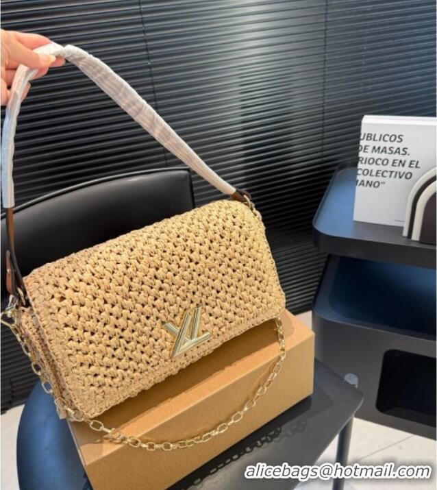 Good Quality Louis Vuitton Twist West Bag in Raffia Straw M25030 2025