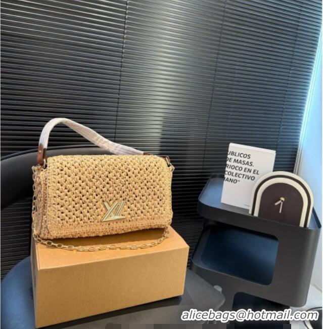 Good Quality Louis Vuitton Twist West Bag in Raffia Straw M25030 2025