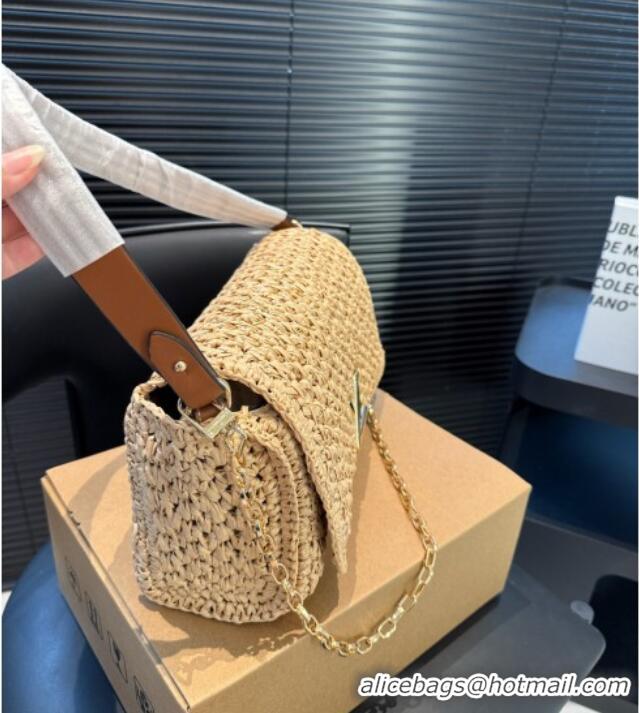 Good Quality Louis Vuitton Twist West Bag in Raffia Straw M25030 2025