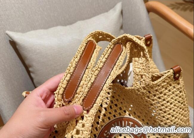 Cheap Wholesale Louis Vuitton OnTheGo MM Tote Bag in Straw M24723 2025