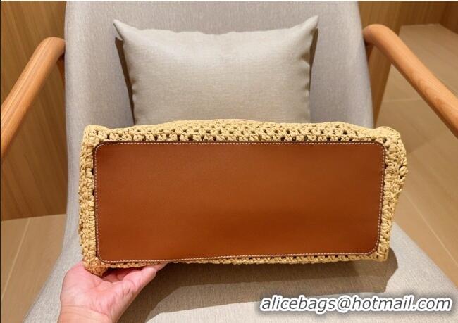 Cheap Wholesale Louis Vuitton OnTheGo MM Tote Bag in Straw M24723 2025