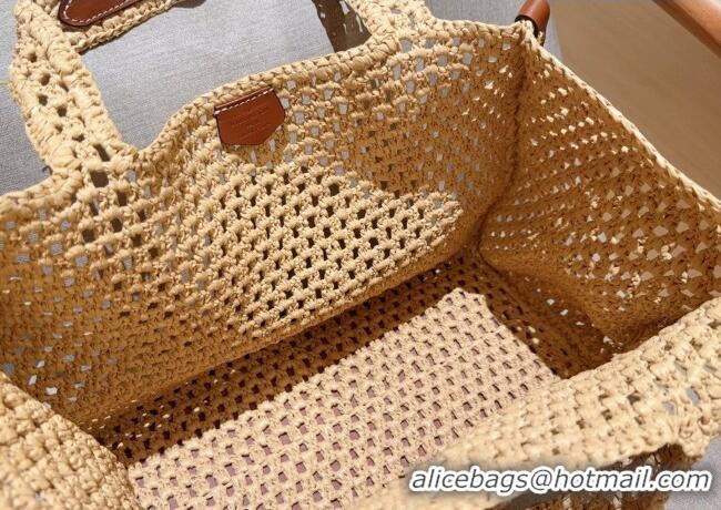 Cheap Wholesale Louis Vuitton OnTheGo MM Tote Bag in Straw M24723 2025