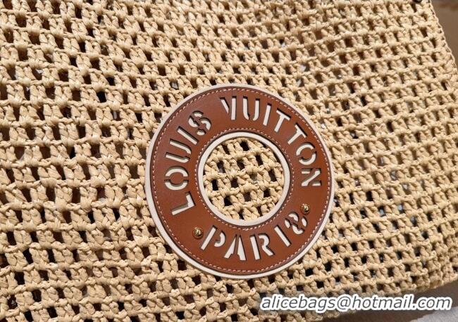 Cheap Wholesale Louis Vuitton OnTheGo MM Tote Bag in Straw M24723 2025