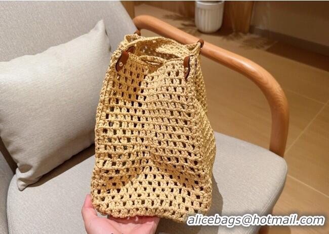 Cheap Wholesale Louis Vuitton OnTheGo MM Tote Bag in Straw M24723 2025