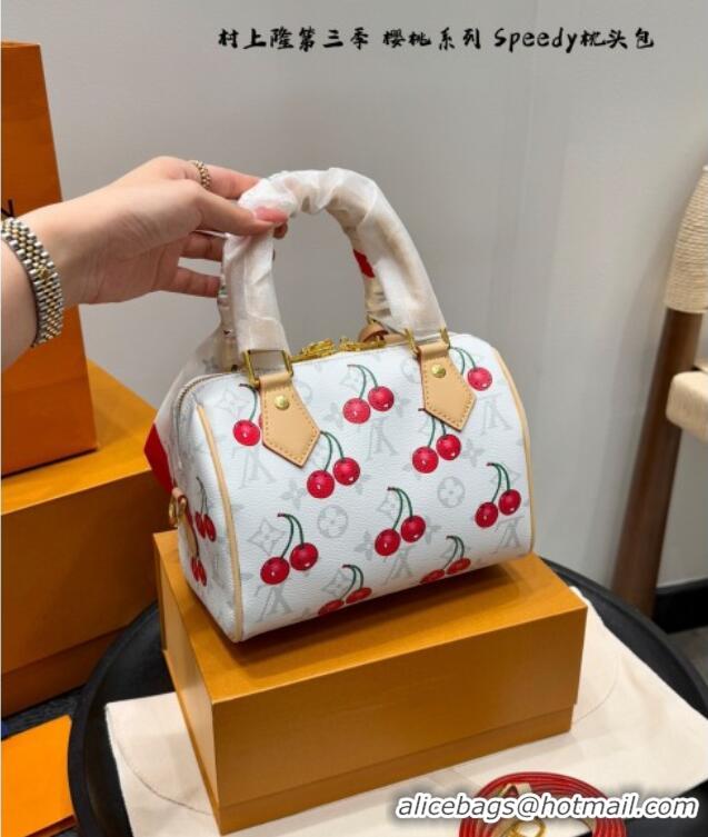 Market Sells Louis Vuitton LV x TM Speedy Bandouliere 20 Bag in Monogram Cherry M13094 White 2025