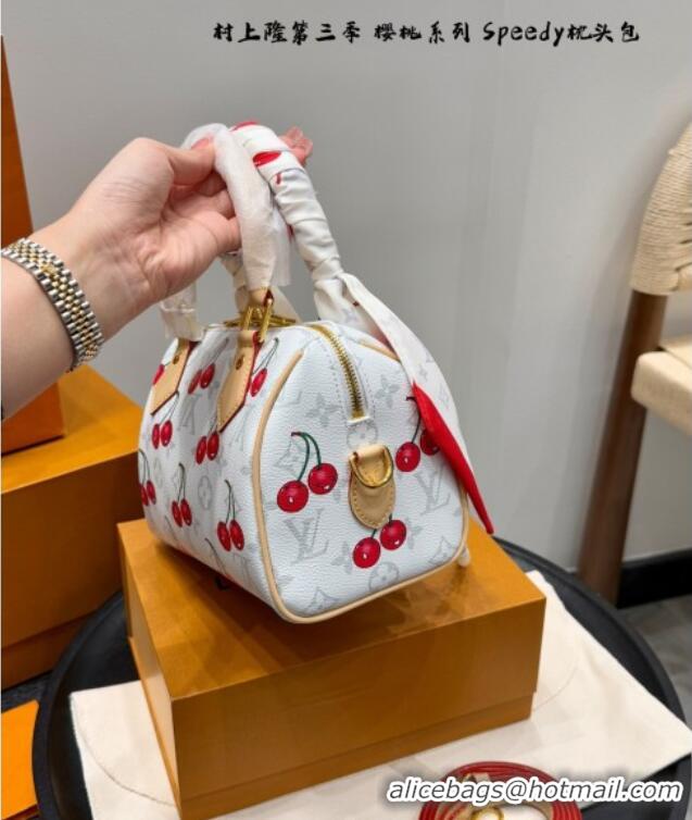 Market Sells Louis Vuitton LV x TM Speedy Bandouliere 20 Bag in Monogram Cherry M13094 White 2025