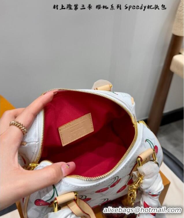 Market Sells Louis Vuitton LV x TM Speedy Bandouliere 20 Bag in Monogram Cherry M13094 White 2025