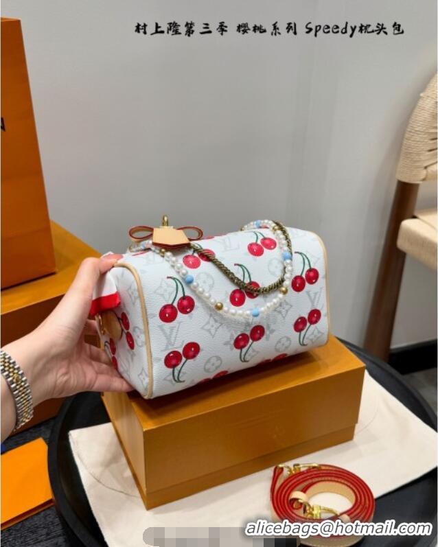 Market Sells Louis Vuitton LV x TM Speedy Bandouliere 20 Bag in Monogram Cherry M13094 White 2025