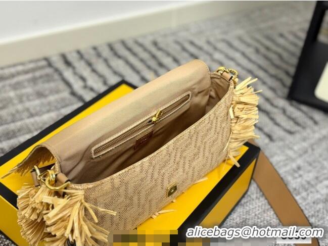 Best Price Fendi Baguette Bag in Straw with Fringe F0723 2025
