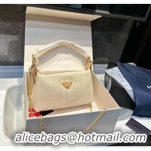 Luxury Cheap Prada Hobo Bag 072302 Beige 2025