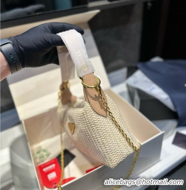 Luxury Cheap Prada Hobo Bag 072302 Beige 2025