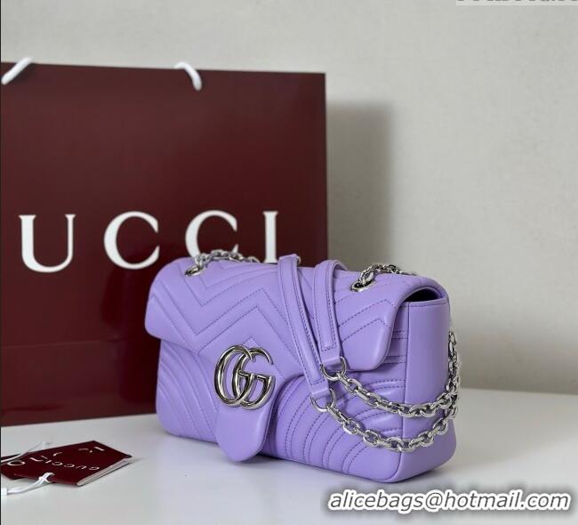 Market Sells Gucci GG Marmont Medium Shoulder Bag 837267 Lilac Purple 2025