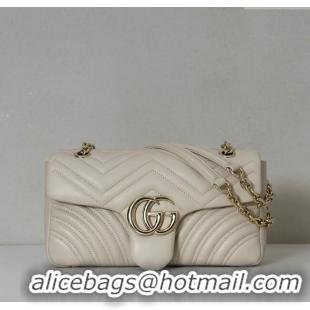 Best Price Gucci GG Marmont Medium Shoulder Bag 837267 White 2025