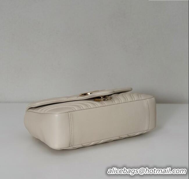 Best Price Gucci GG Marmont Medium Shoulder Bag 837267 White 2025