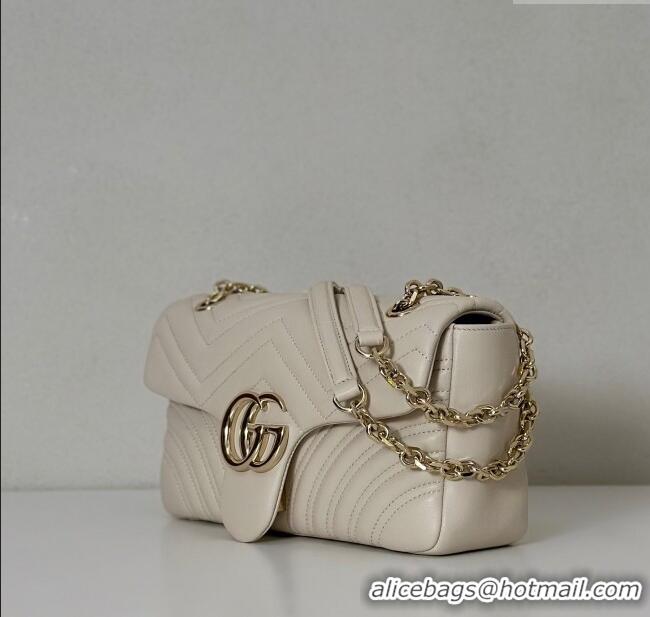 Best Price Gucci GG Marmont Medium Shoulder Bag 837267 White 2025