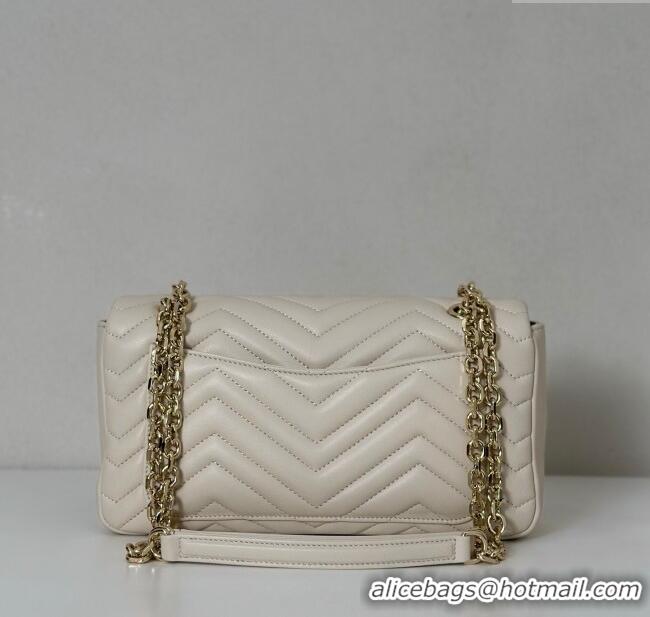 Best Price Gucci GG Marmont Medium Shoulder Bag 837267 White 2025